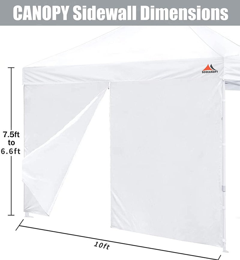 SCOCANOPY Door for 10x10 Canopy Frame One Central Zipper Design for Easy Entry and Exit,1 Pack Canopy Door Only,White - Image 2